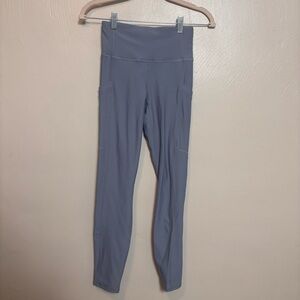 Fabletics Women’s Leggings Pockets Logo Slate Blue Gray Size XX Small